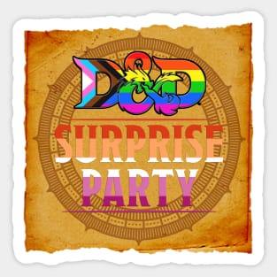 D&D Surprise Party Pride - Lesbian Flag Sticker